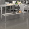 Flash Furniture Galvanized Under Shelf for 30 x 72 Work Tables NH-GU-3072-GG